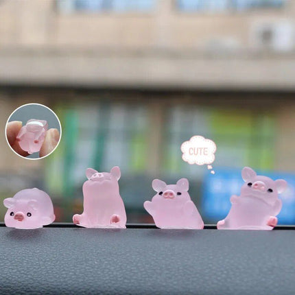 Cute Resin Piggy Decoration for Console & Rearview Mirror - Wnkrs