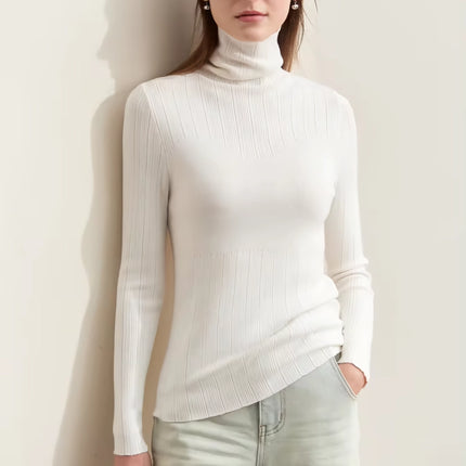 Suéter elegante de cuello alto para otoño