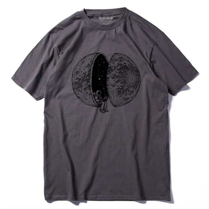 Men's Moon Printed O-Neck T-Shirt - Wnkrs