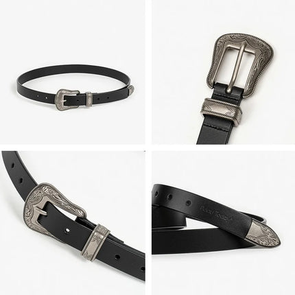 Ceinture élégante en cuir véritable pour femme