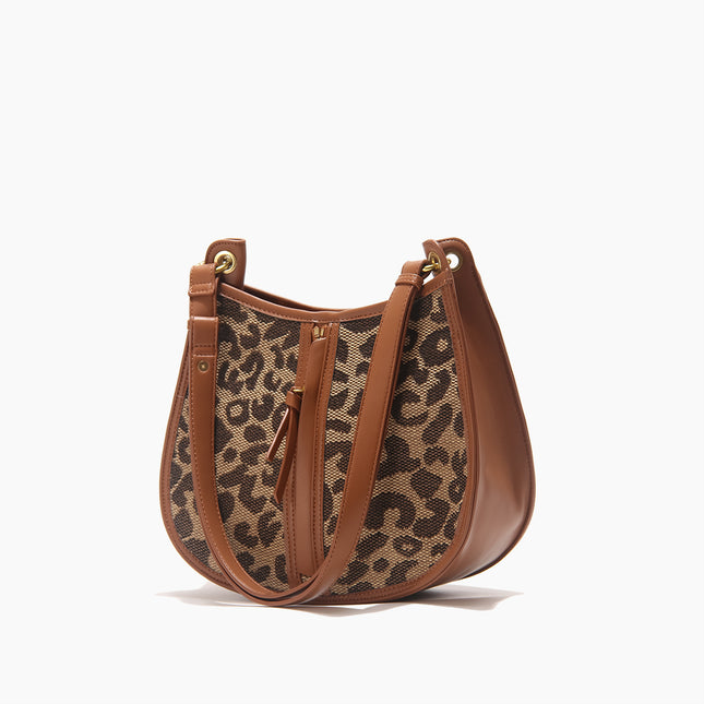 Bolso de hombro con diseño de leopardo