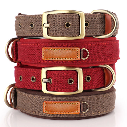 Collar ajustable de nailon suave y acolchado para perros pequeños y medianos