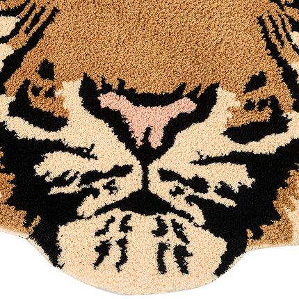 Tapis touffeté à tête de tigre pour salon et chambre d'enfant