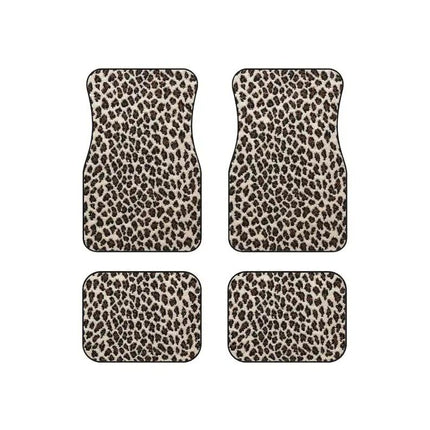 Leopard Print Car Floor Mats Set - Wnkrs