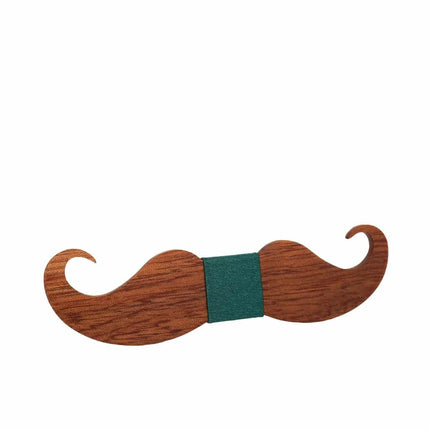 Handmade Mustache Shaped Wooden Bow Tie - Wnkrs