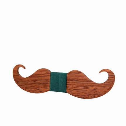 Handmade Mustache Shaped Wooden Bow Tie - Wnkrs