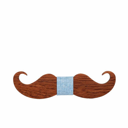 Handmade Mustache Shaped Wooden Bow Tie - Wnkrs