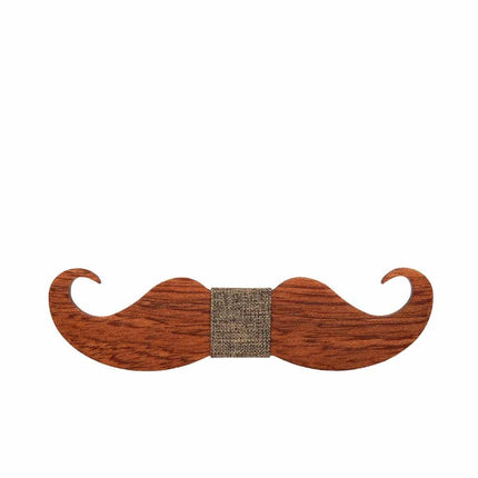 Handmade Mustache Shaped Wooden Bow Tie - Wnkrs