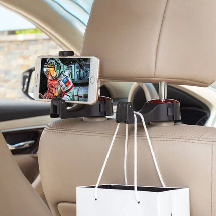 Rotatable Car Headrest Hook with Phone Holder - Wnkrs