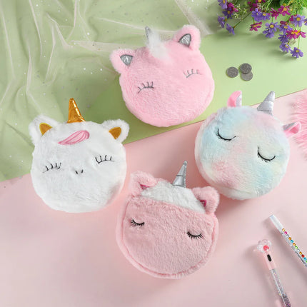 Sac à bandoulière en peluche licorne magique pour enfants à la mode