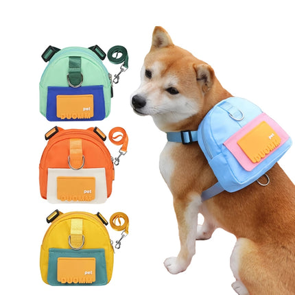 Mochila impermeable para perros con arnés y collar