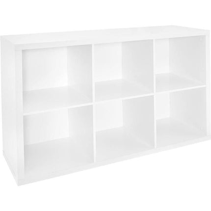 6-Cube White Wood Organizer Shelf - Wnkrs