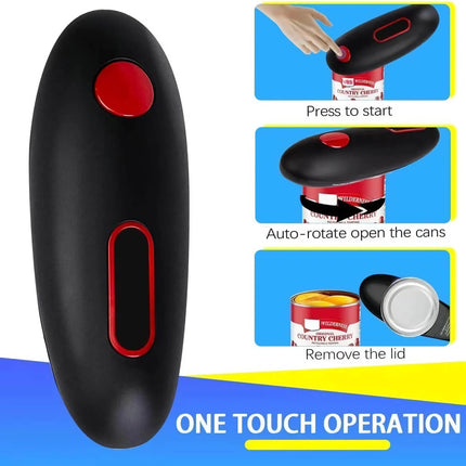 Compact Automatic Can Opener: Multi-Function Lid & Bottle Opener