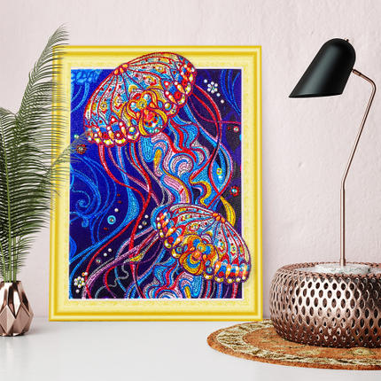 Diamond Painting Kit - 3D Embroidery 5D - Colorful Jellyfish - Wnkrs