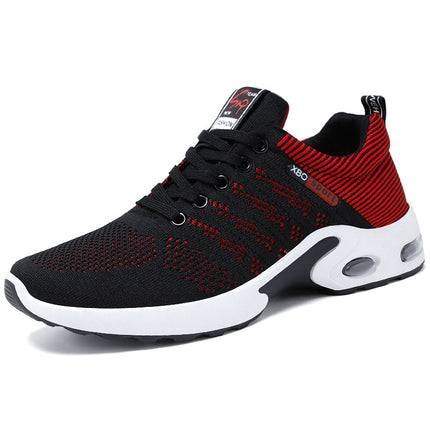 Fashion Mesh Shoes With Striped Design Men Outdoor Breathable  Lace-up Sneakers Csual Lightweight Running Sports Shoes For Men - Wnkrs