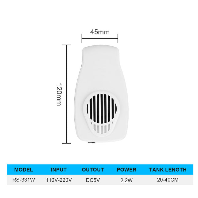 Ventilador de refrigeración para acuario con control de viento de dos velocidades