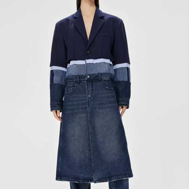 Gabardina vaquera con parches
