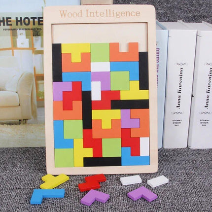 Tetris Montessori Early Education Kids Wooden Puzzle - Wnkrs