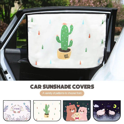 Universal Magnetic Car Window Sunshade with Cartoon Design - UV Protection for Kids and Babies - Wnkrs