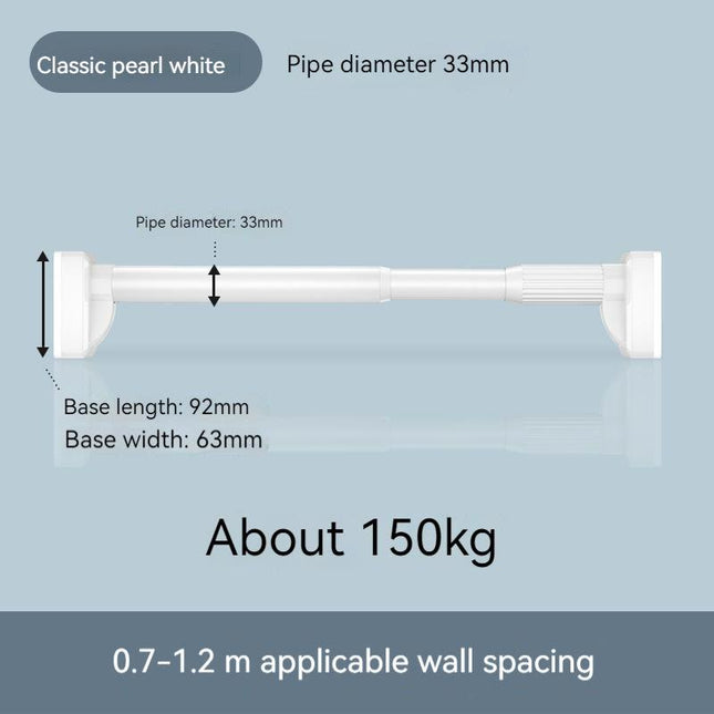 Support de tringle à rideau de douche réglable en acier inoxydable