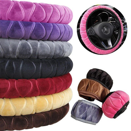 Soft Winter Warm Plush Car Steering Wheel Cover - Wnkrs