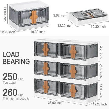 6 Pack Storage Bins with Lids and Wheels - Wnkrs