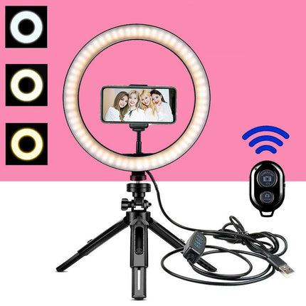 Dimmable LED Ring Light with Tripod Stand