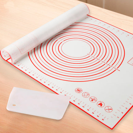 Tapis de cuisson en silicone avec grattoir à pâte