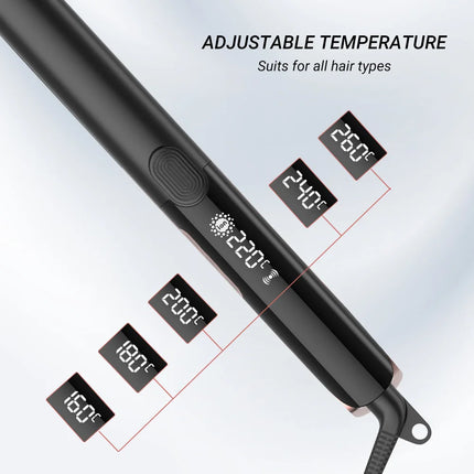 Plancha alisadora de cabello 2 en 1 de 260 ℃/500 ℉, nueva, de calentamiento rápido, con función de vibración y placas de cerámica de iones negativos