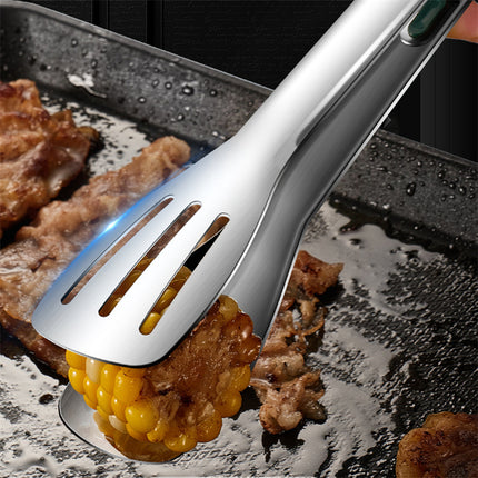 Non-Slip Stainless Steel Food Tongs for Cooking and Serving