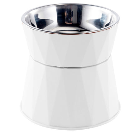 Stainless Steel Raised Cat Food Bowl with Non-Slip Base