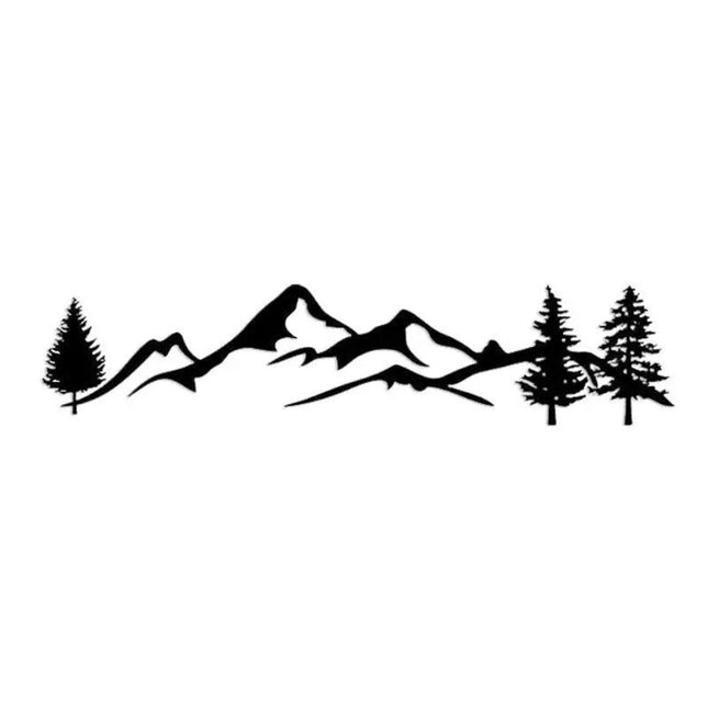 Reflective Mountain & Tree Landscape Car Decal - Wnkrs