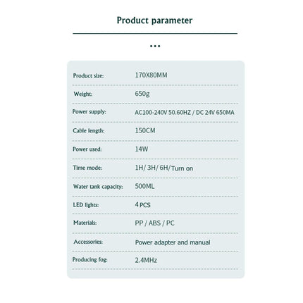 Diffuseur d'huiles essentielles et humidificateur à ultrasons de 500 ml pour la maison et le bureau