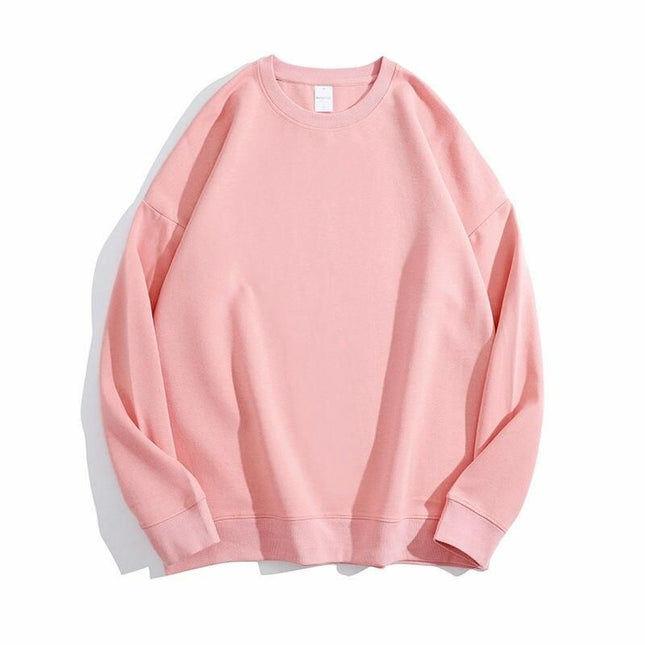 Sudadera informal de algodón con cuello redondo para mujer