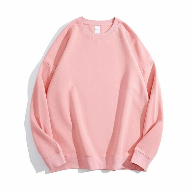 Sweat-shirt décontracté à col rond en coton pour femme