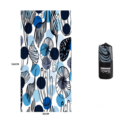 Printed Swim Microfiber Beach Towel - Wnkrs