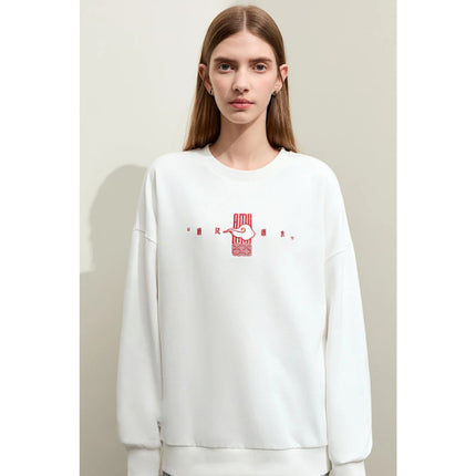 Pull brodé minimaliste pour femme