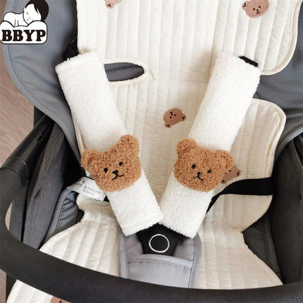 Soft Cotton Car Seat Belt Cover: Gentle Shoulder & Chest Protection for Kids - Wnkrs