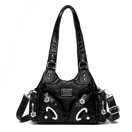 Bolso bandolera de cuero suave de lujo para mujer