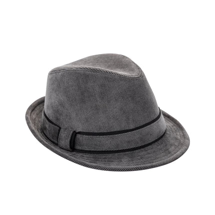 Chapeau Fedora en denim à large bord