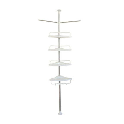 Adjustable 4-Tier Corner Shower Caddy with Rust-Proof Tension Pole - Wnkrs