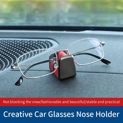 Luxury Leather & Zinc Alloy Car Glasses Holder - Wnkrs