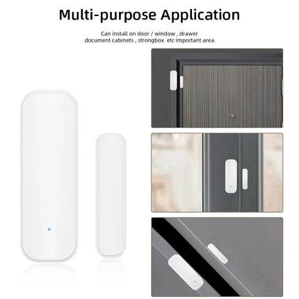 Tuya WiFi Zigbee Window Door Sensor With Battery Smart Home Security Alarm System Voice Control Via Alexa Google Home Smart