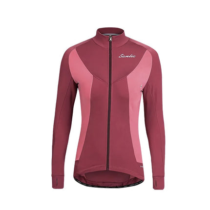 Chaqueta de ciclismo de invierno para mujer: forro polar resistente al viento, reflectante y térmica