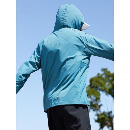 Veste de course d'été à capuche respirante avec protection UV