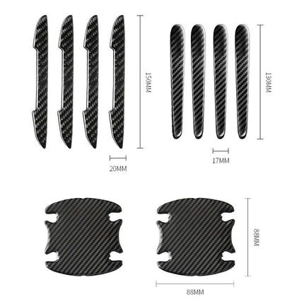 Carbon Fiber Car Door Handle Scratch Protector & Rearview Mirror Strip - Wnkrs