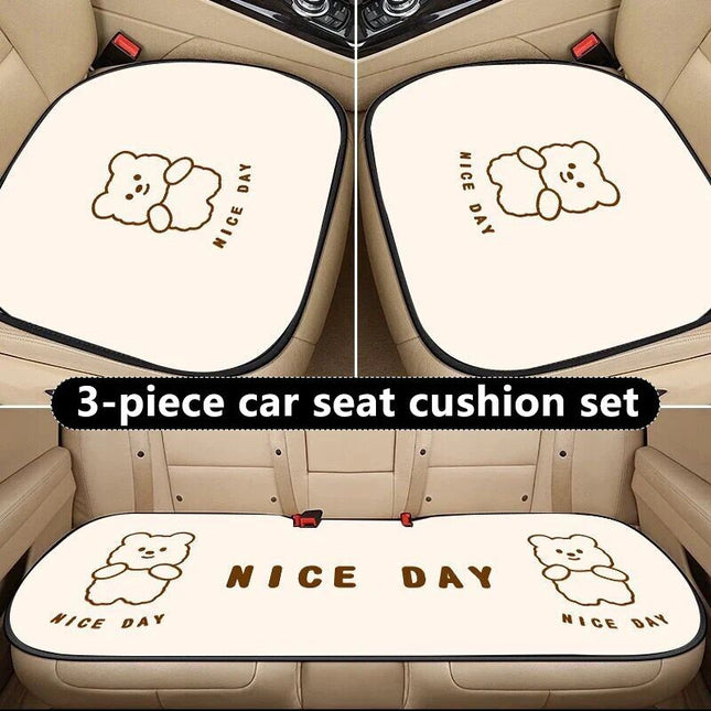 Cartoon Bear "NICE DAY" Car Seat Cushions - Wnkrs