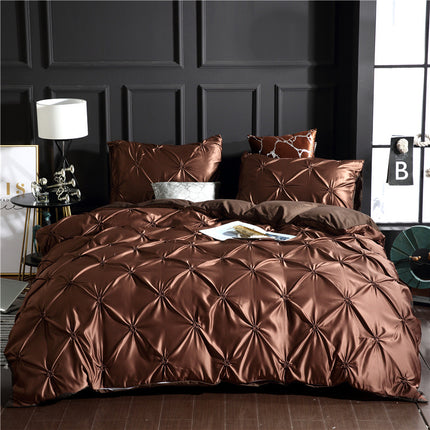 Three-piece Solid Color Bed Sheet Duvet Cover - Wnkrs