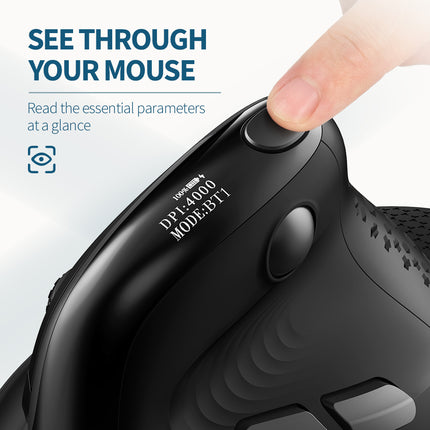 Ergonomic Vertical Mouse with OLED Display