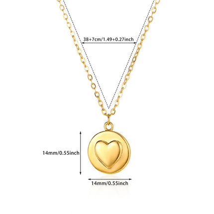 Gold Heart Pendant Necklace